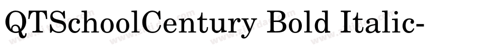 QTSchoolCentury Bold Italic字体转换